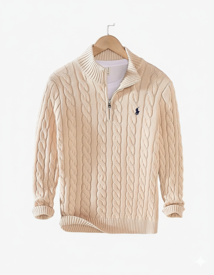 RJ | Neljännesvetoketjullinen palmikkoneule