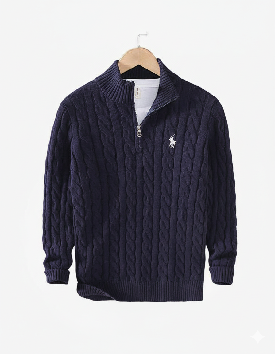 RJ | Neljännesvetoketjullinen palmikkoneule